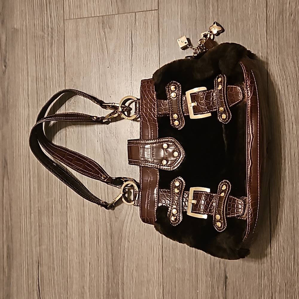 Y2K animal print shoulder bag